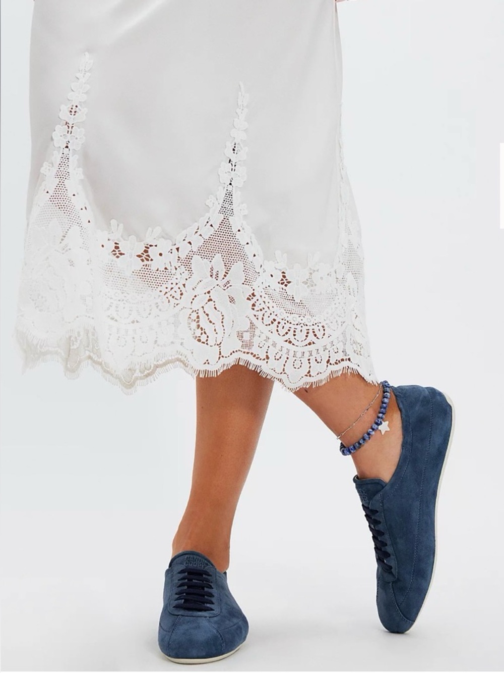 NWT Candice Cooper Dandy Sneakers in Blue Velvet Suede - Picture 5 of 14